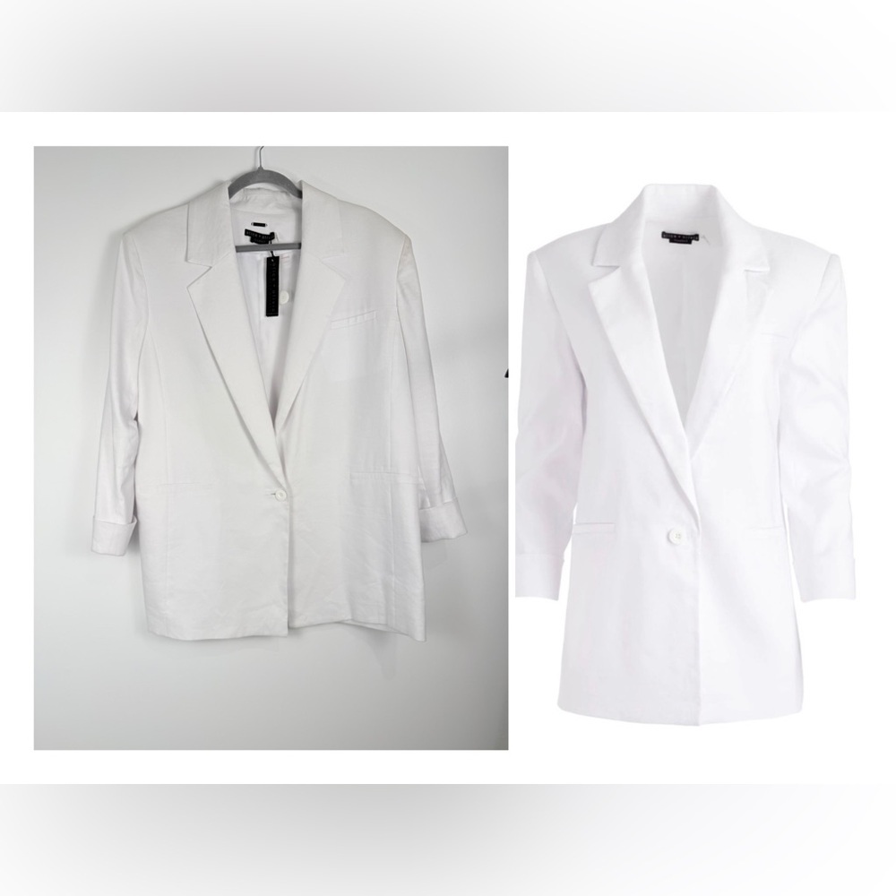 Alice & Olivia Linen ’Shan’ Blazer NWT Retail $600 - Picture 3 of 16